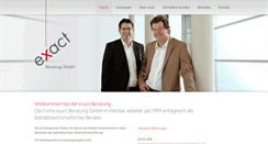 Desktop Screenshot of exact-beratung.de